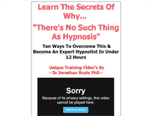 Tablet Screenshot of learnhypnosisdirect.com